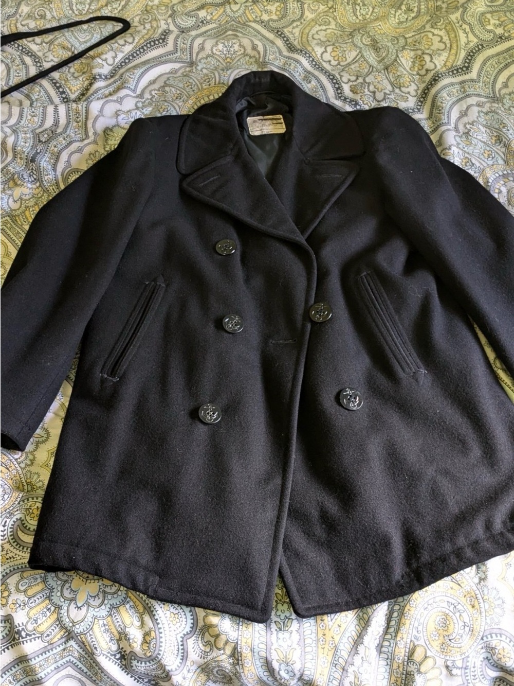 Classic Navy Wool Peacoat